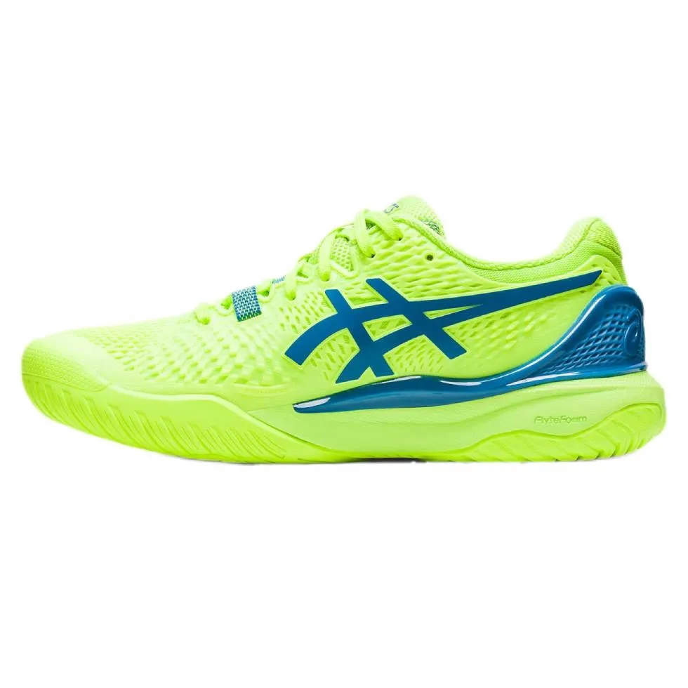 Asics Gel Resolution 9 Women's Tennis Shoe (Green/Blue)