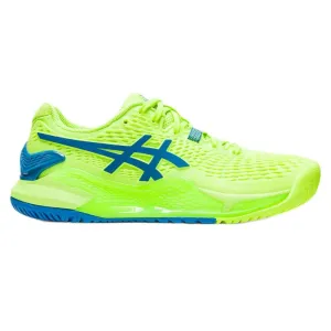 Asics Gel Resolution 9 Women's Tennis Shoe (Green/Blue)