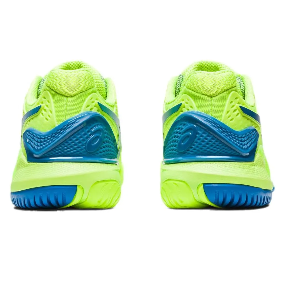 Asics Gel Resolution 9 Women's Tennis Shoe (Green/Blue)