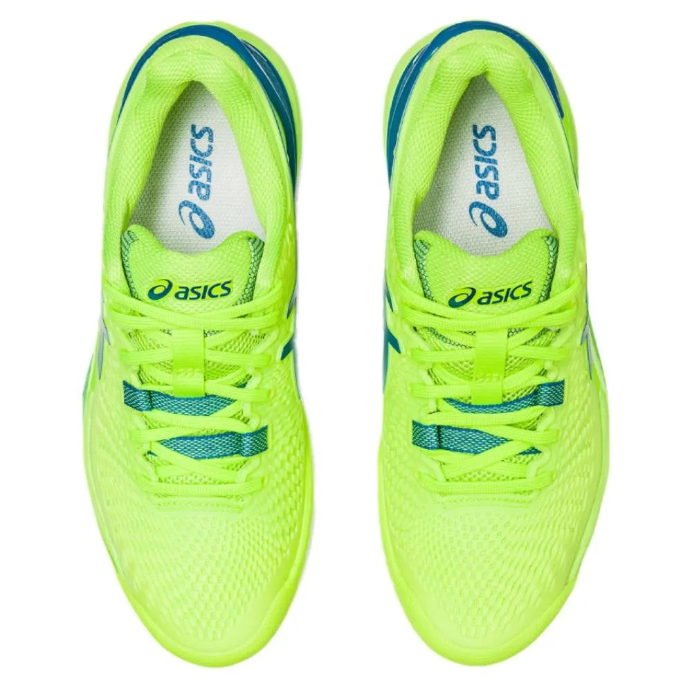 Asics Gel Resolution 9 Women's Tennis Shoe (Green/Blue)