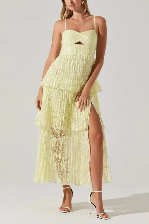 ASTR Emmi Tiered Keyhole Cutout Maxi Dress