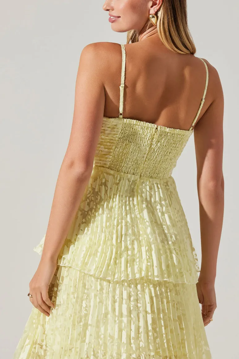 ASTR Emmi Tiered Keyhole Cutout Maxi Dress