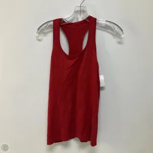 Athletic Tank Top By Lululemon In Red, Size: 6