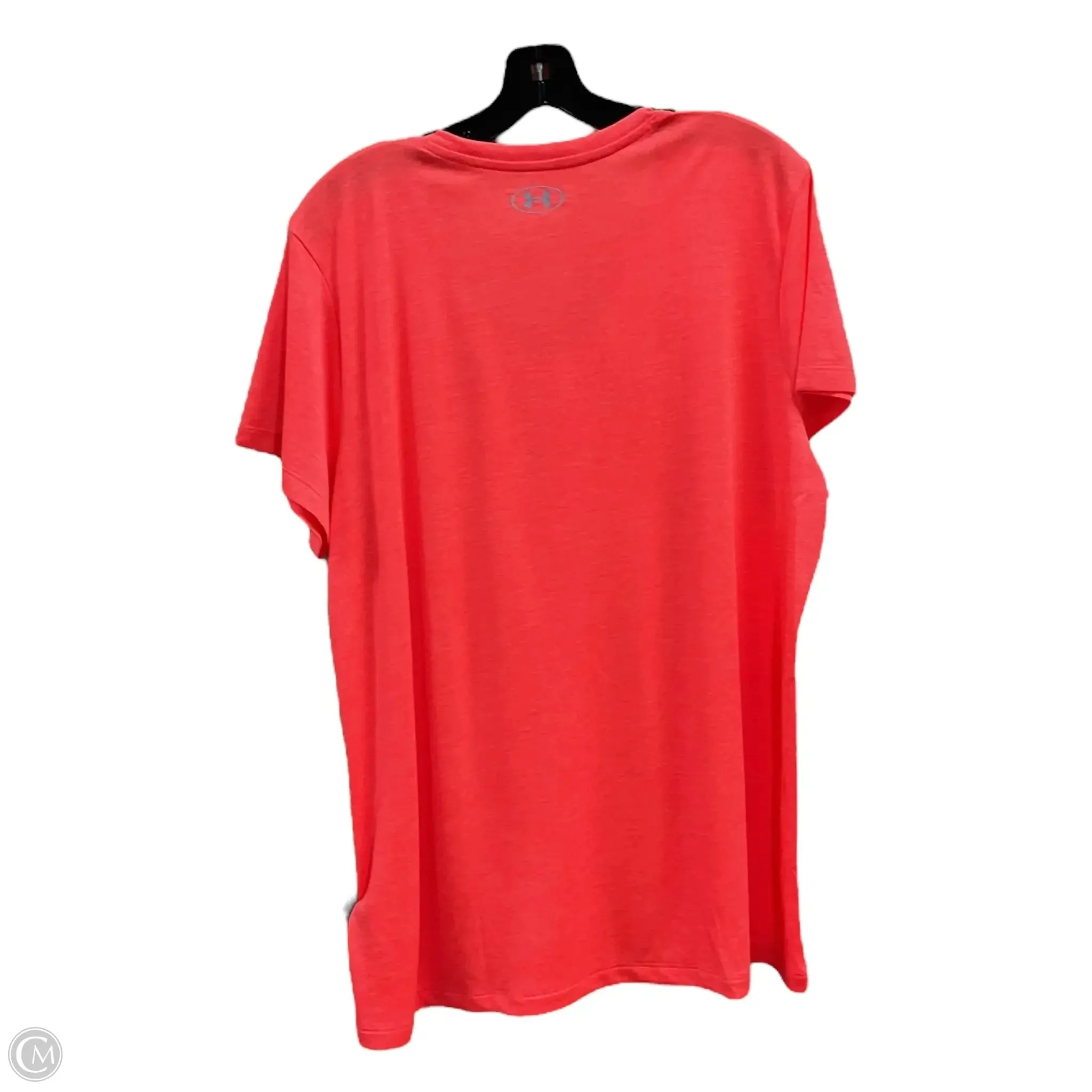 Athletic Top Short Sleeve By Under Armour In Orange, Size: 1x