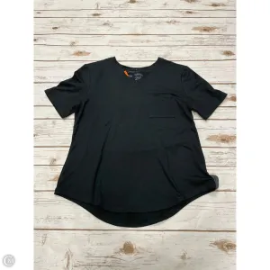 Athletic Top Short Sleeve By Zyia In Black, Size: L