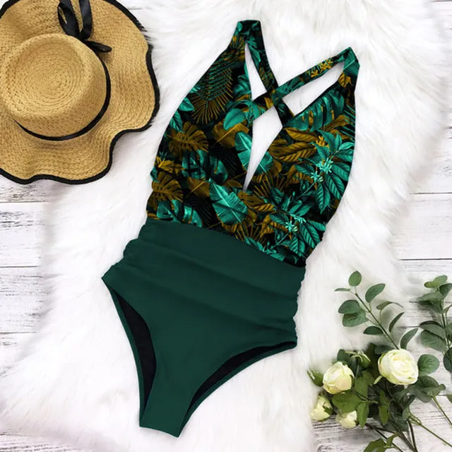 Aubine® | Stylish Tropical Swimsuit