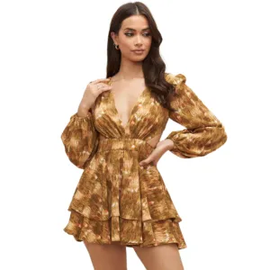 AURORA LONGSLEEVE LACEUP ROMPER