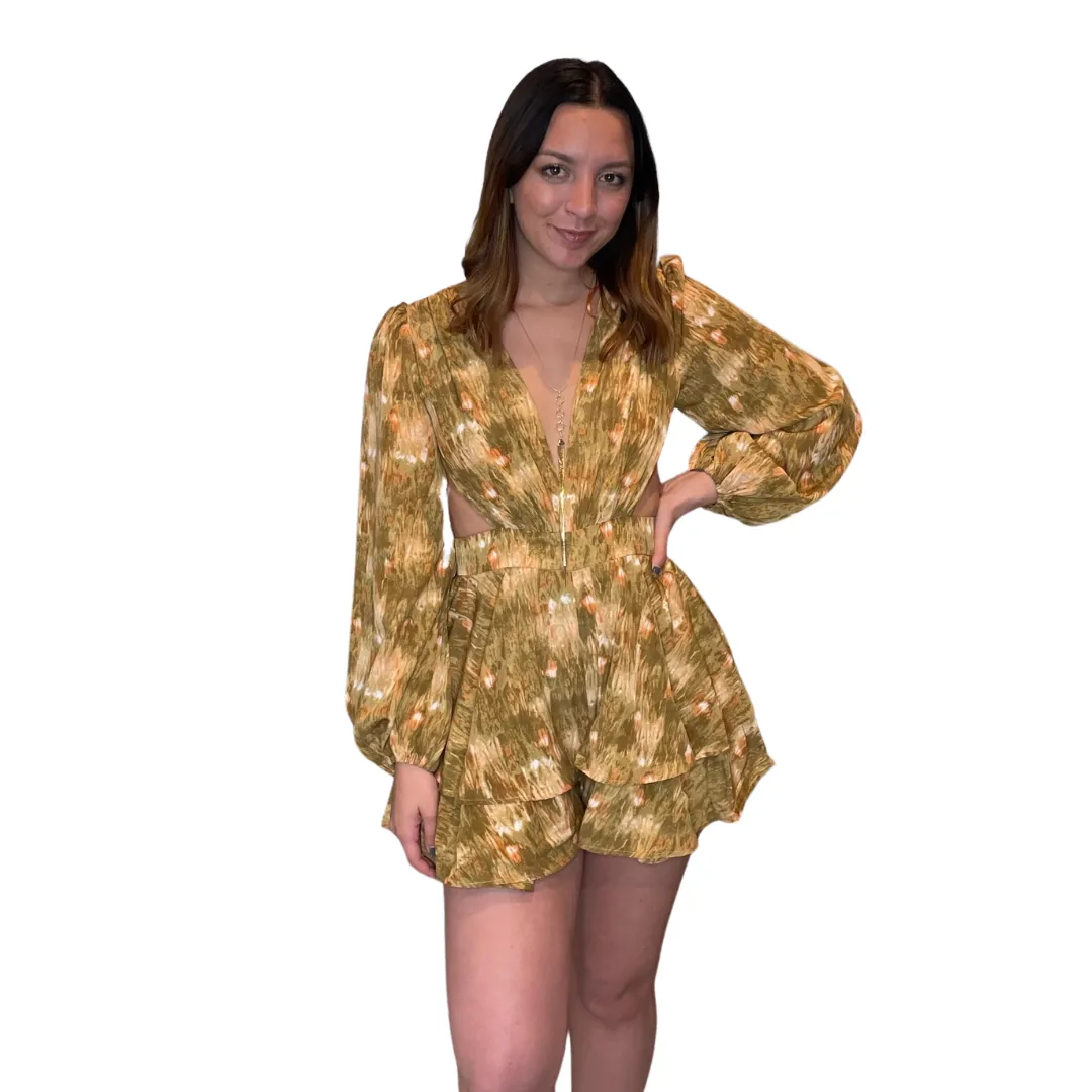 AURORA LONGSLEEVE LACEUP ROMPER