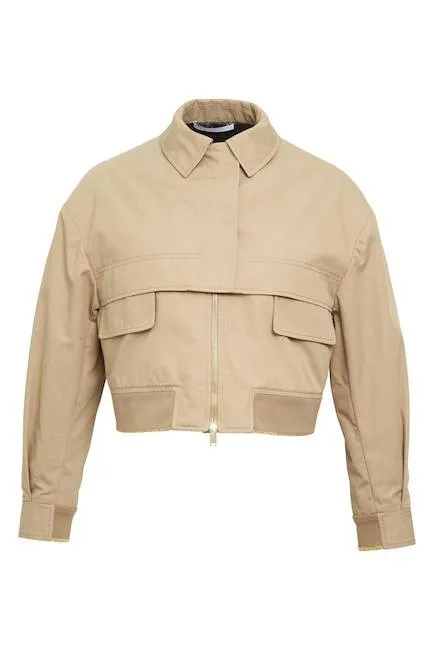 Authentic  Stella McCartney Women's Natural Trench Bomber Jacket! Sz 40 (Sz 10/12) Retails $1300 