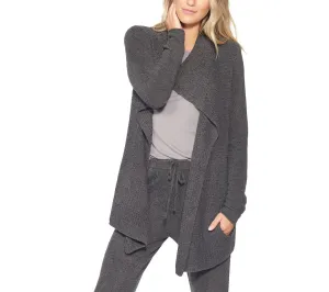 Barefoot Dreams CozyChic  WOMEN'S  Lite Coastal Cardi -CARBON