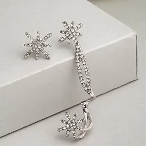 Baroque Snowflake Ear Clips
