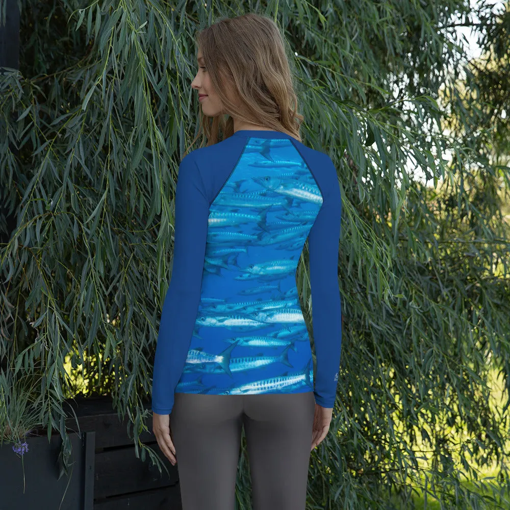 Barracuda Blue Women's Rash Guard