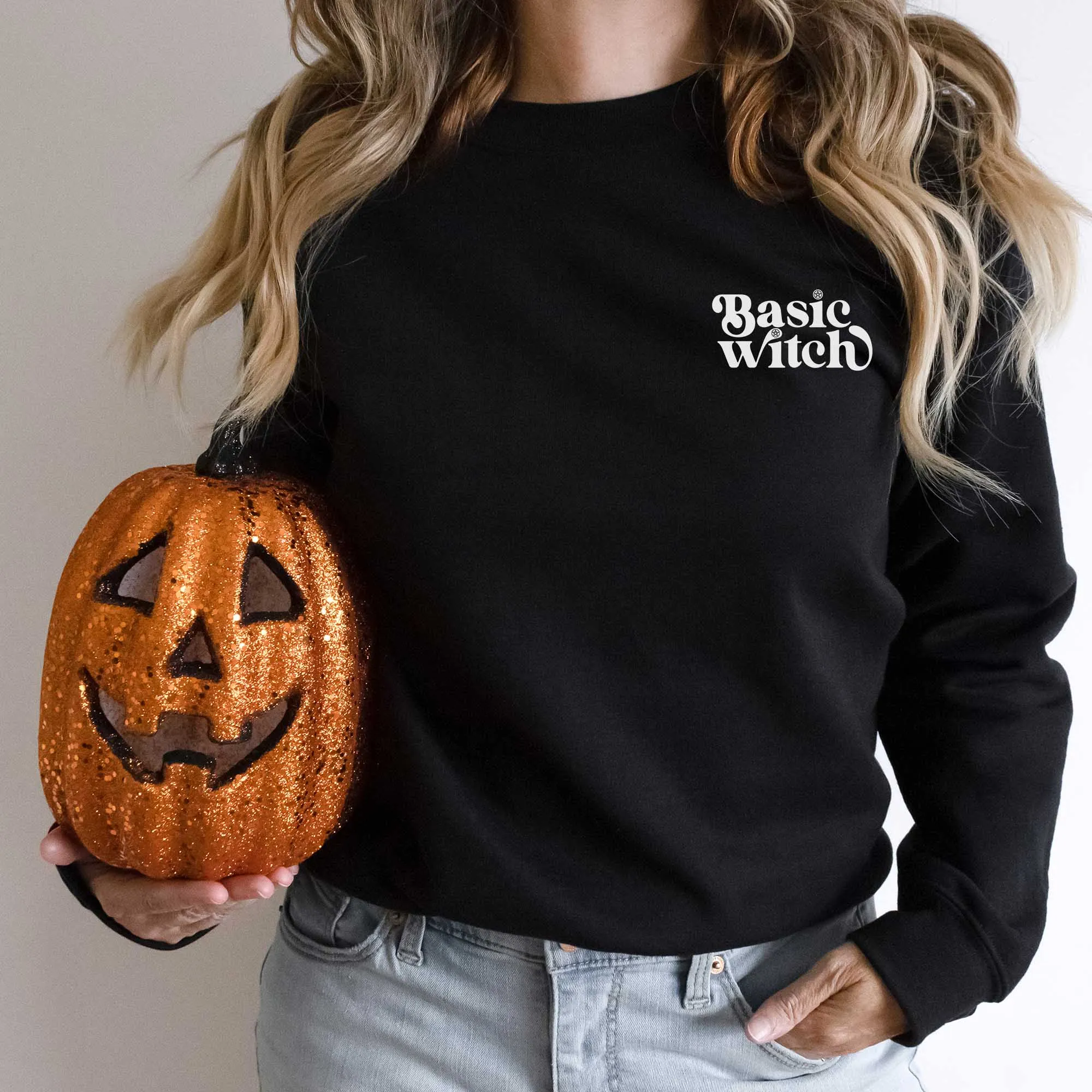 Basic Witch Sweatshirt | Unisex Long Sleeve Warm Shirt Mens Womens