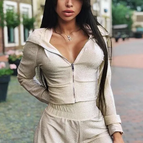 Be Extra! Sparkling Two Piece Suit for Women