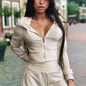 Be Extra! Sparkling Two Piece Suit for Women