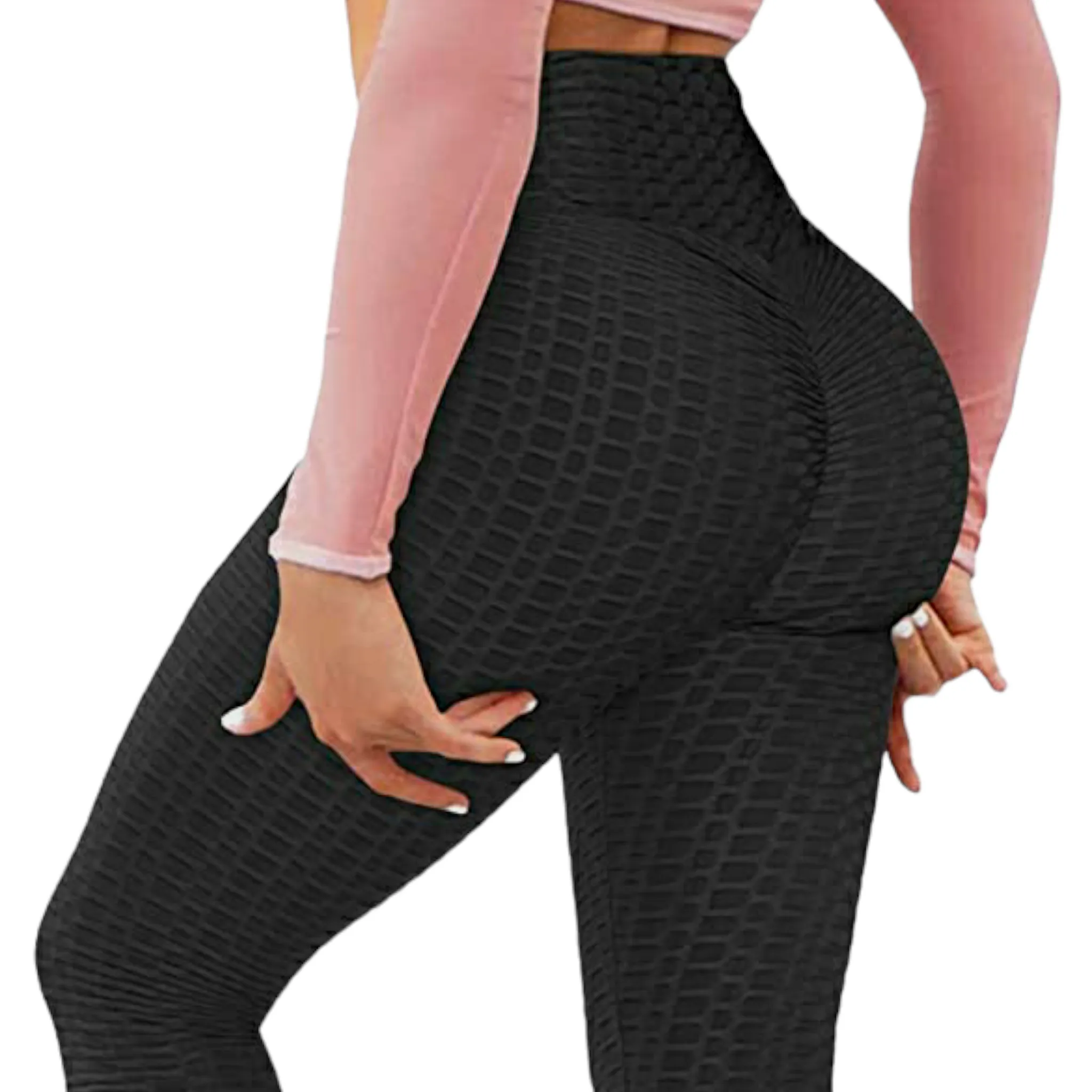 Bebe Fashion Honeycomb Textured Leggings w/ Pockets