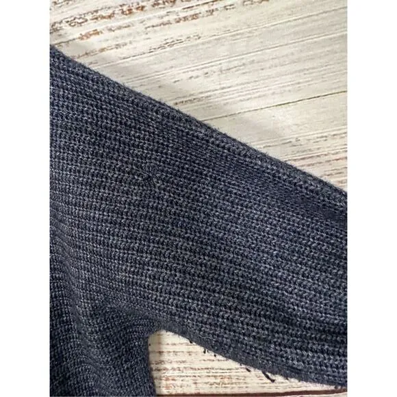 Benedetta B Women's Merino Wool Cashmere Blend Knit Pullover Sweater Navy Medium