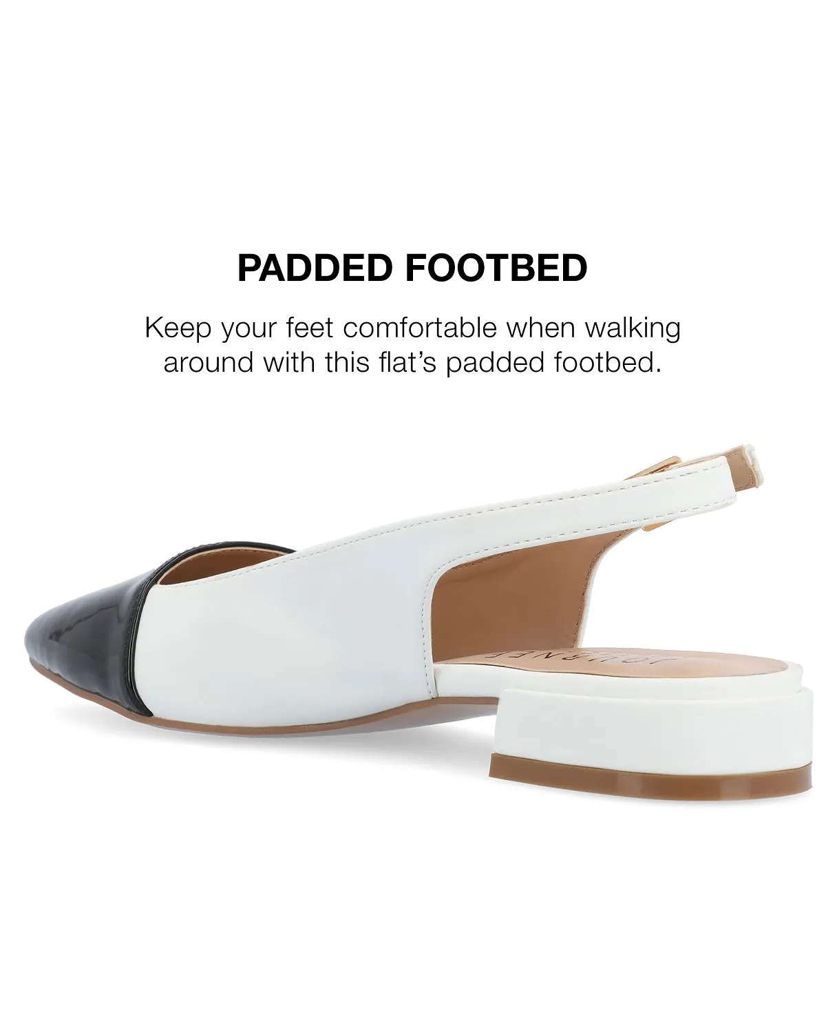 Bertie Journee Collection Women's Two-Tone Flats, White