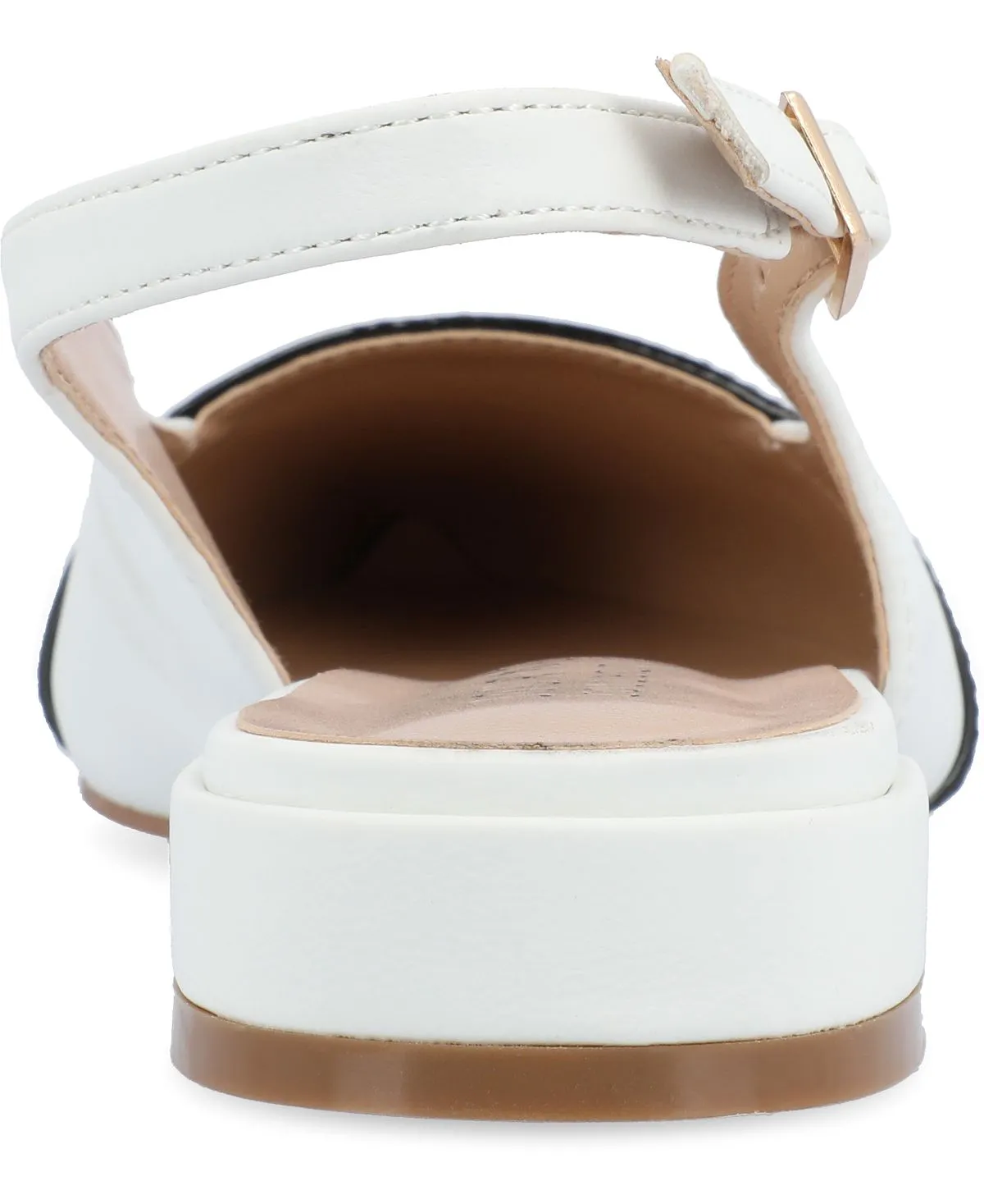Bertie Journee Collection Women's Two-Tone Flats, White