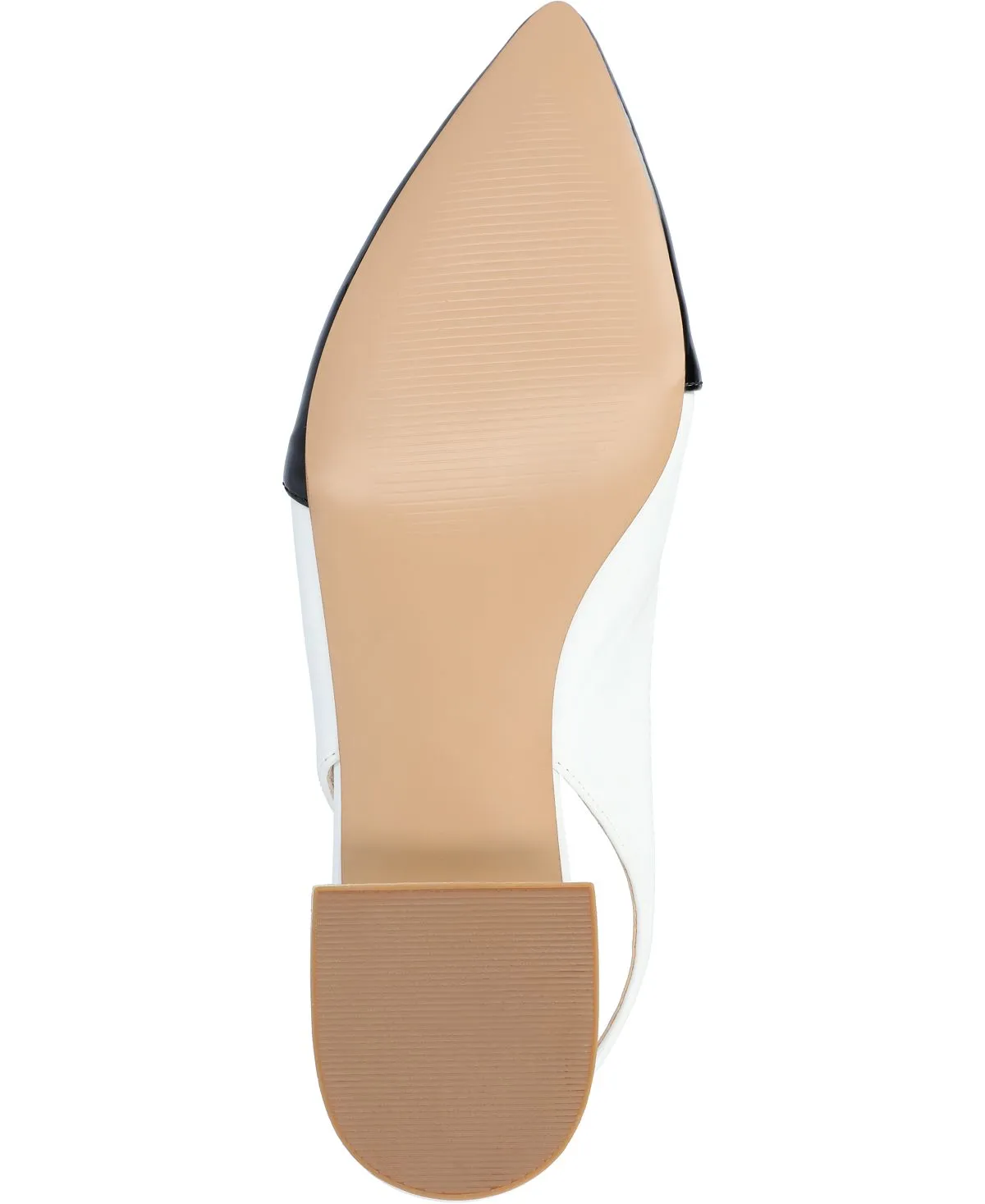 Bertie Journee Collection Women's Two-Tone Flats, White