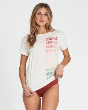 Billabong Women's Beaches Tee I White Cap
