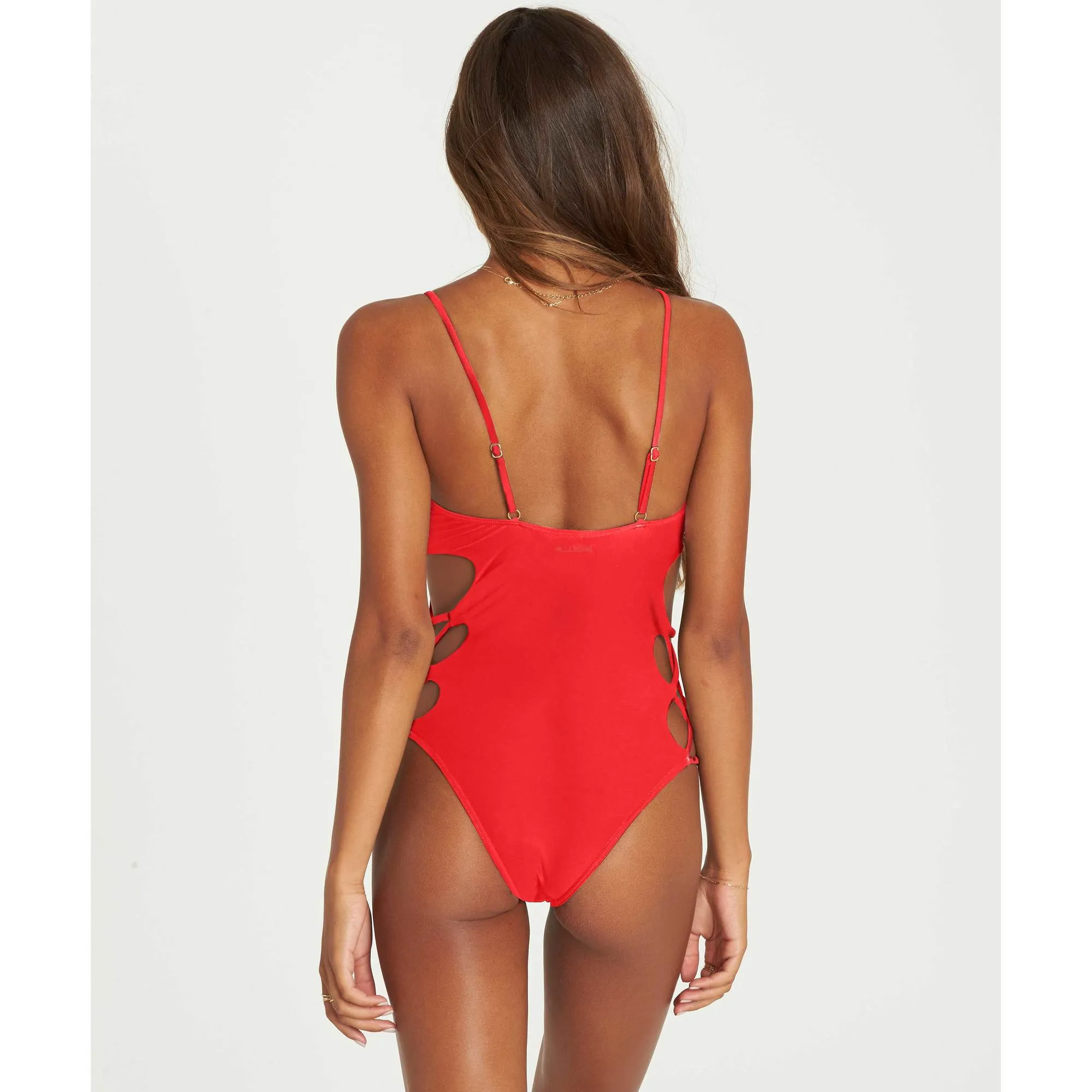 Billabong Women's Sol Searcher One Piece Swimsuit | Black Pebble, Clay, Chili Pepper