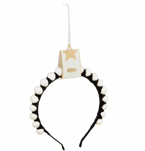 Black Beaded Headband