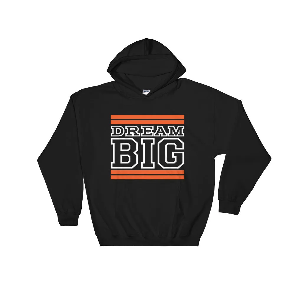 Black Orange and White Hooded Sweatshirt