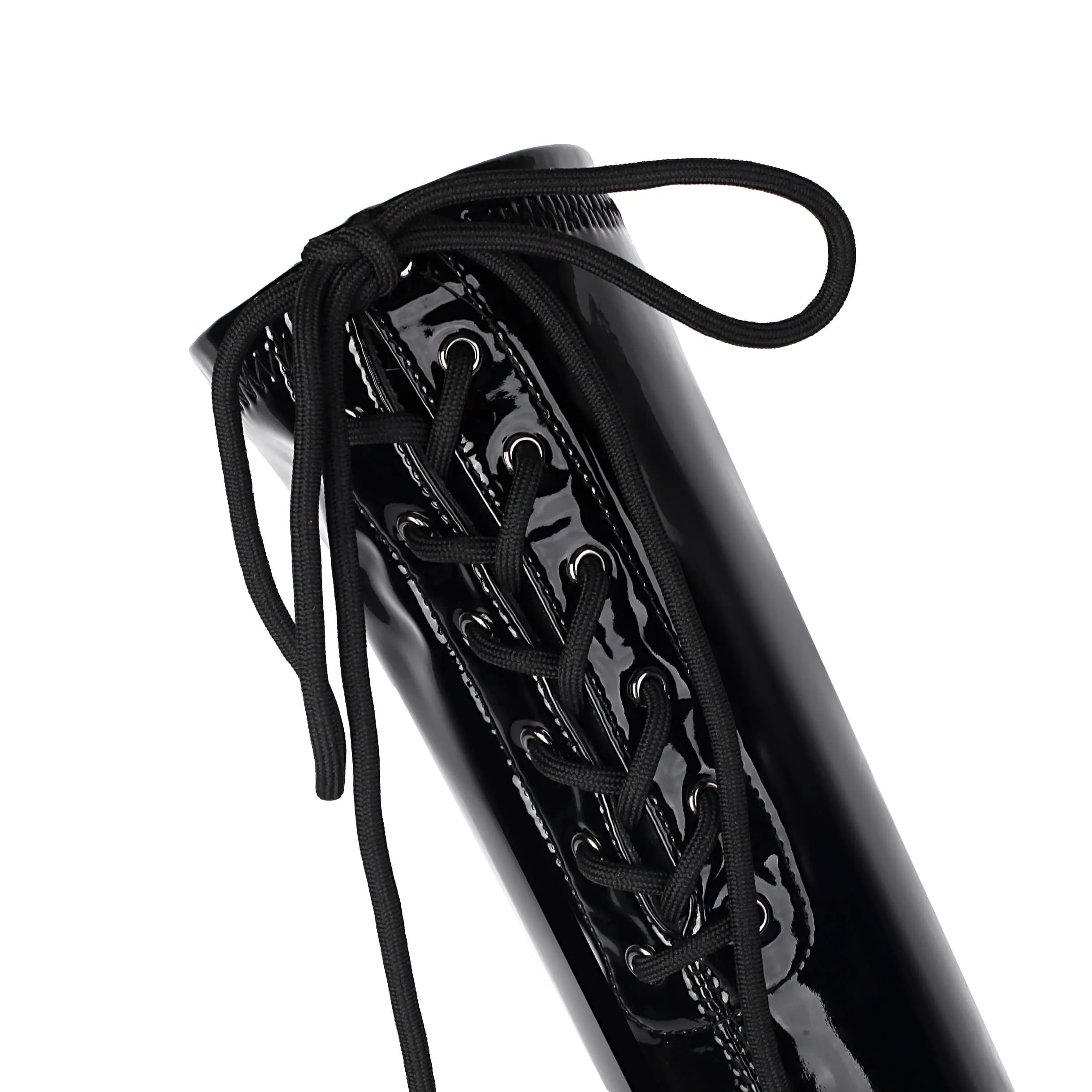 Black Patent Closed Toe Over-the-Knee Boots