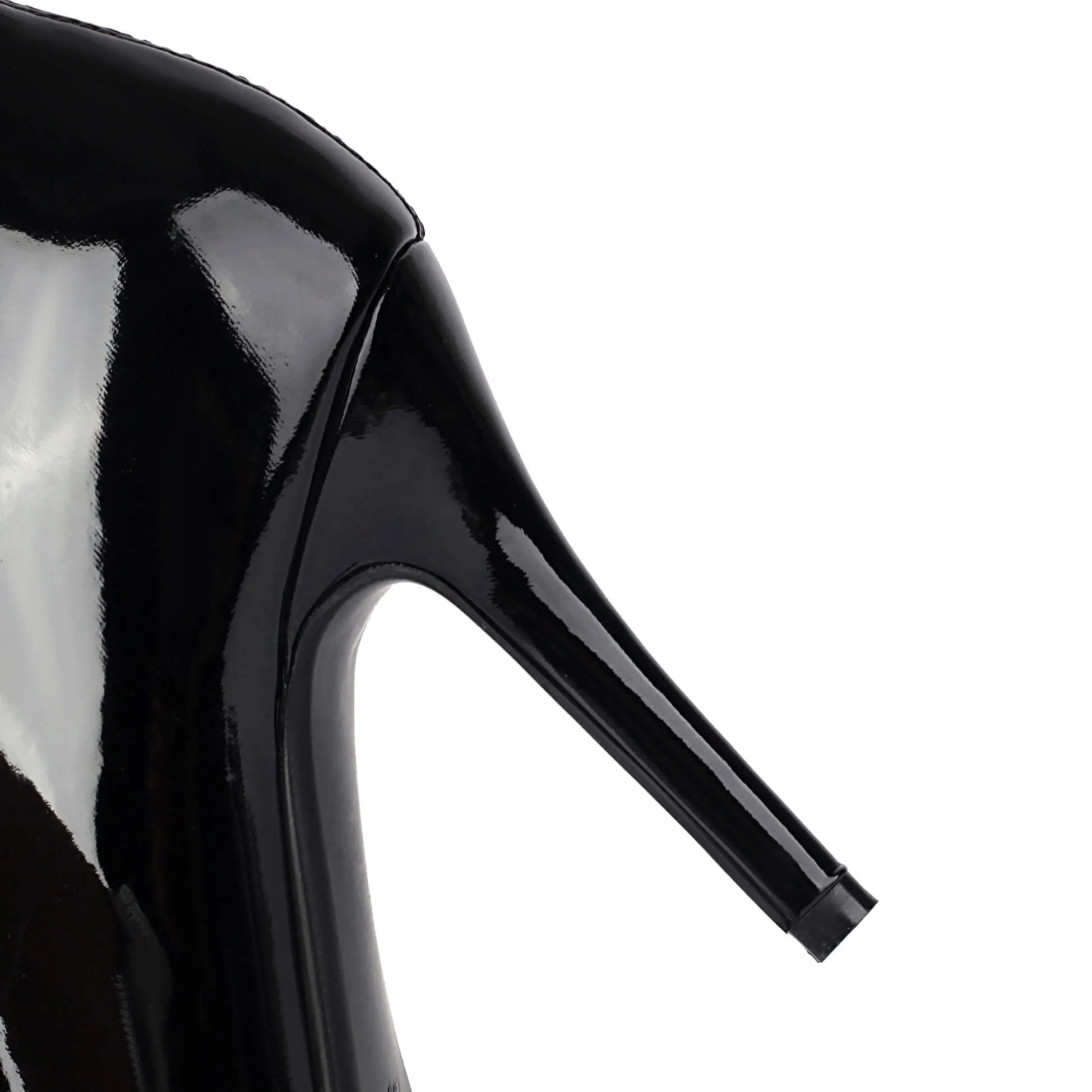 Black Patent Closed Toe Over-the-Knee Boots