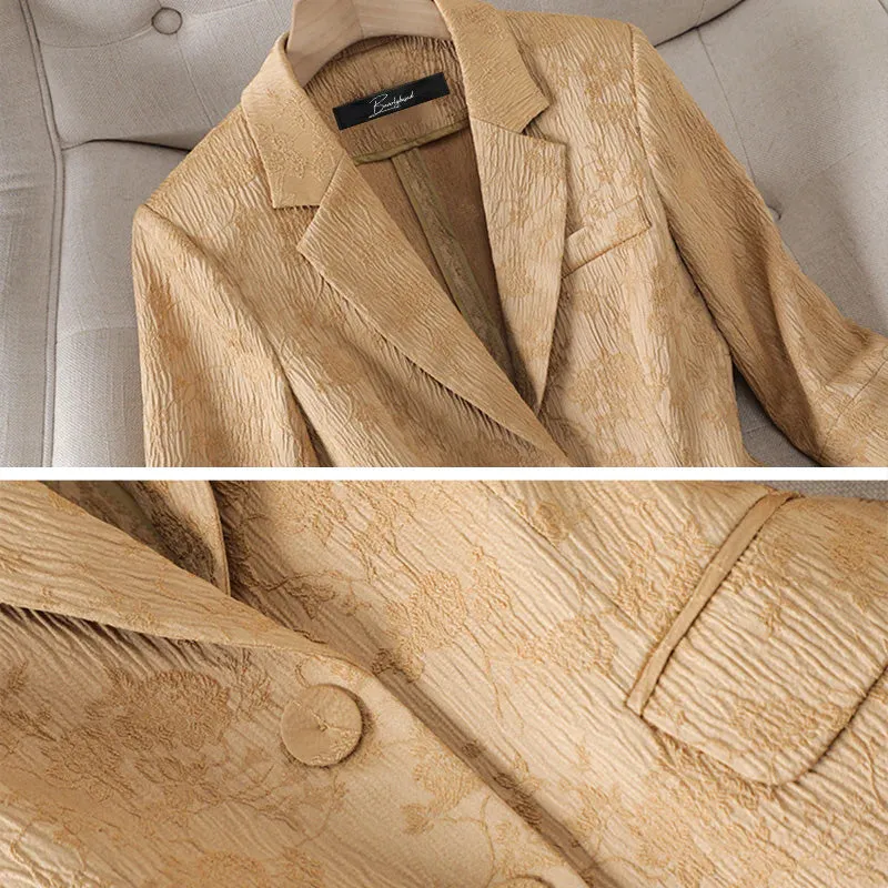 Blazer Elise™ | Women's Tailored Suit | Textured Blazer & Straight-Leg Trousers, Formal Fit, Professional Style