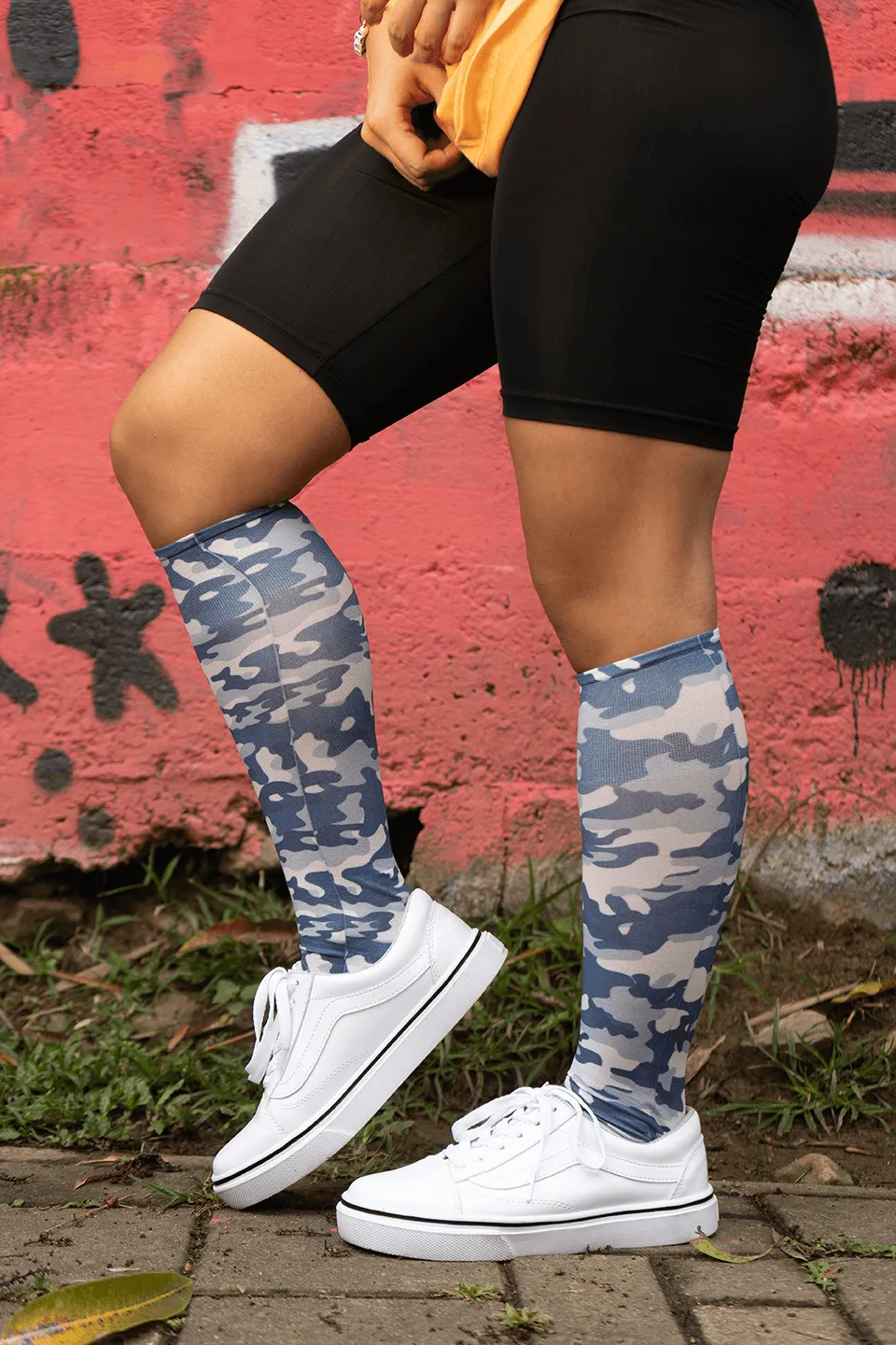 Blue Camo Knee Highs