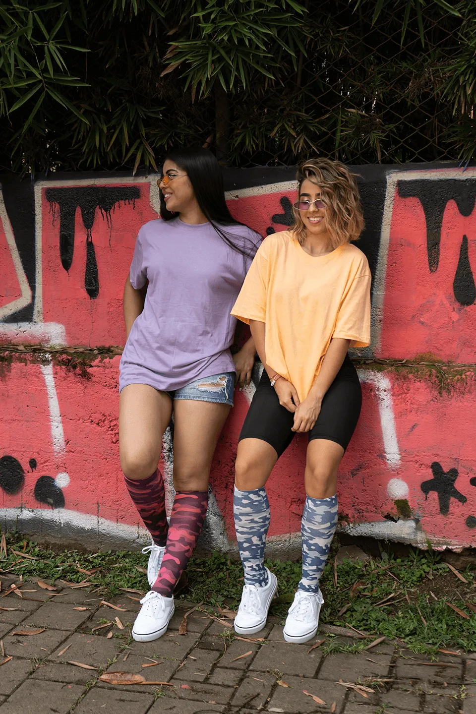 Blue Camo Knee Highs
