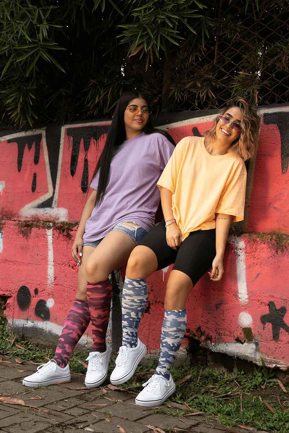 Blue Camo Knee Highs