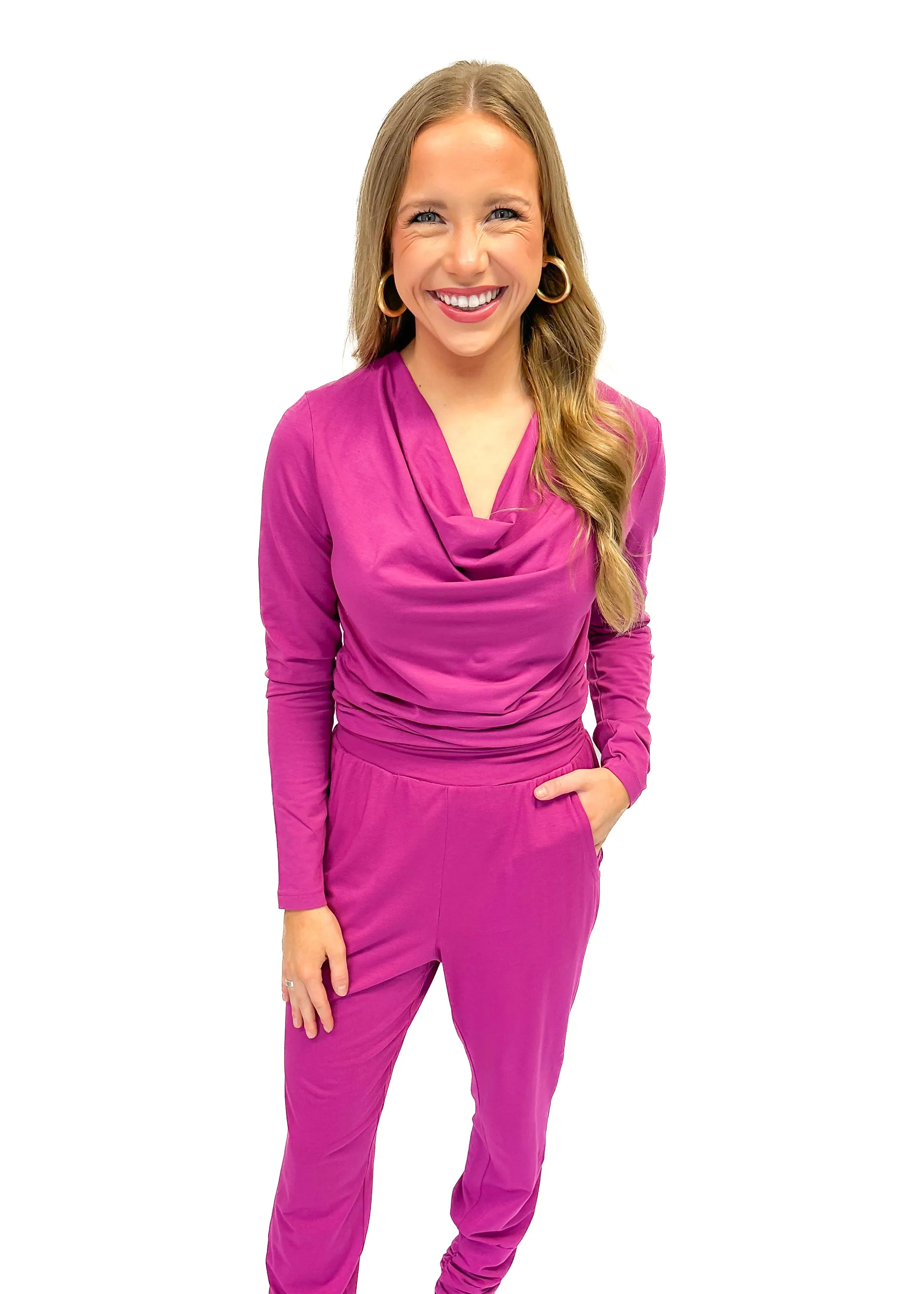 Bobi Shirred Cuff Pant - Iris