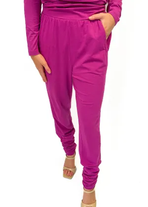 Bobi Shirred Cuff Pant - Iris
