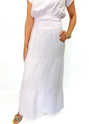 Bobi Tiered Maxi Skirt - Hydrangeas