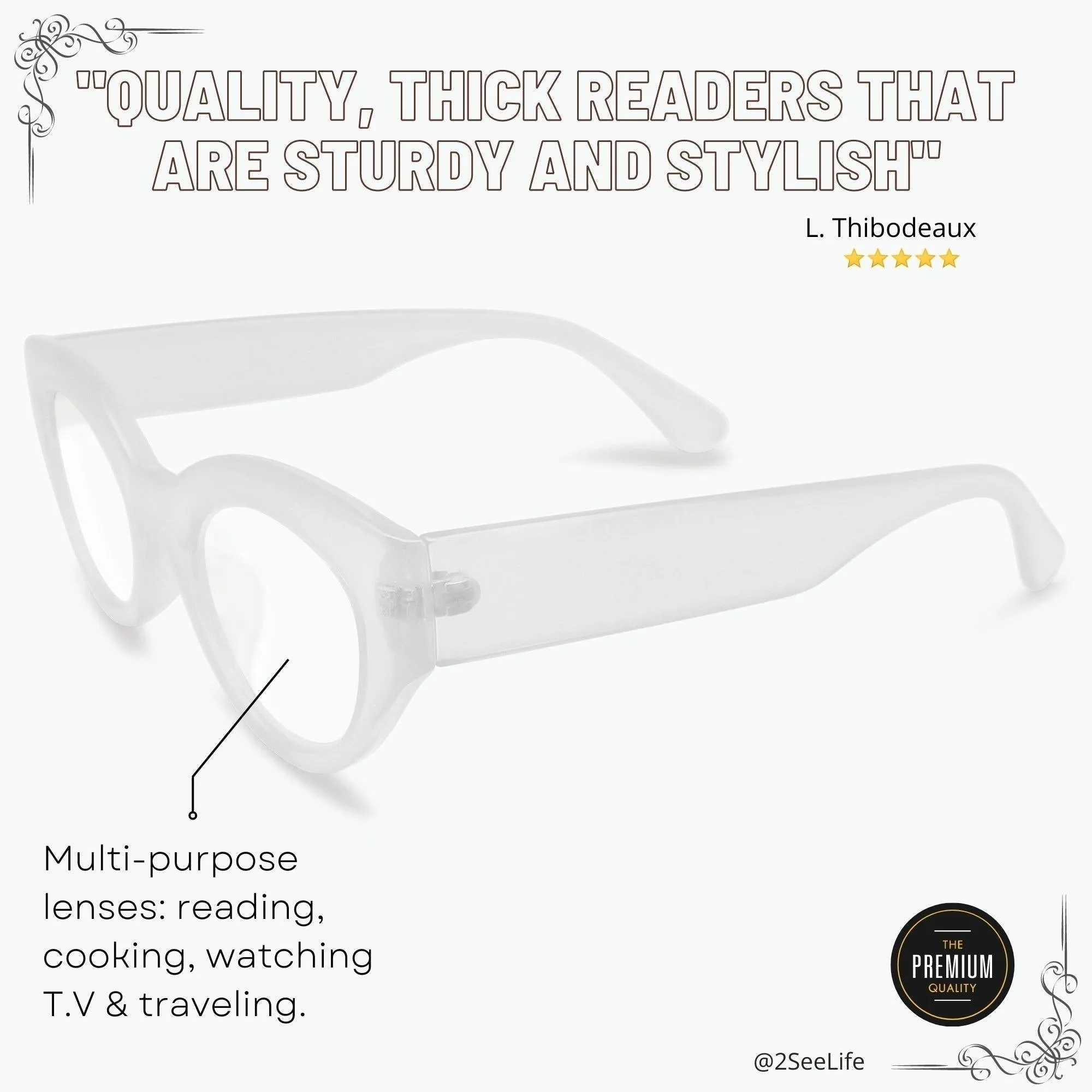 Bold Cat Eye Reading Glasses for Women | R-695