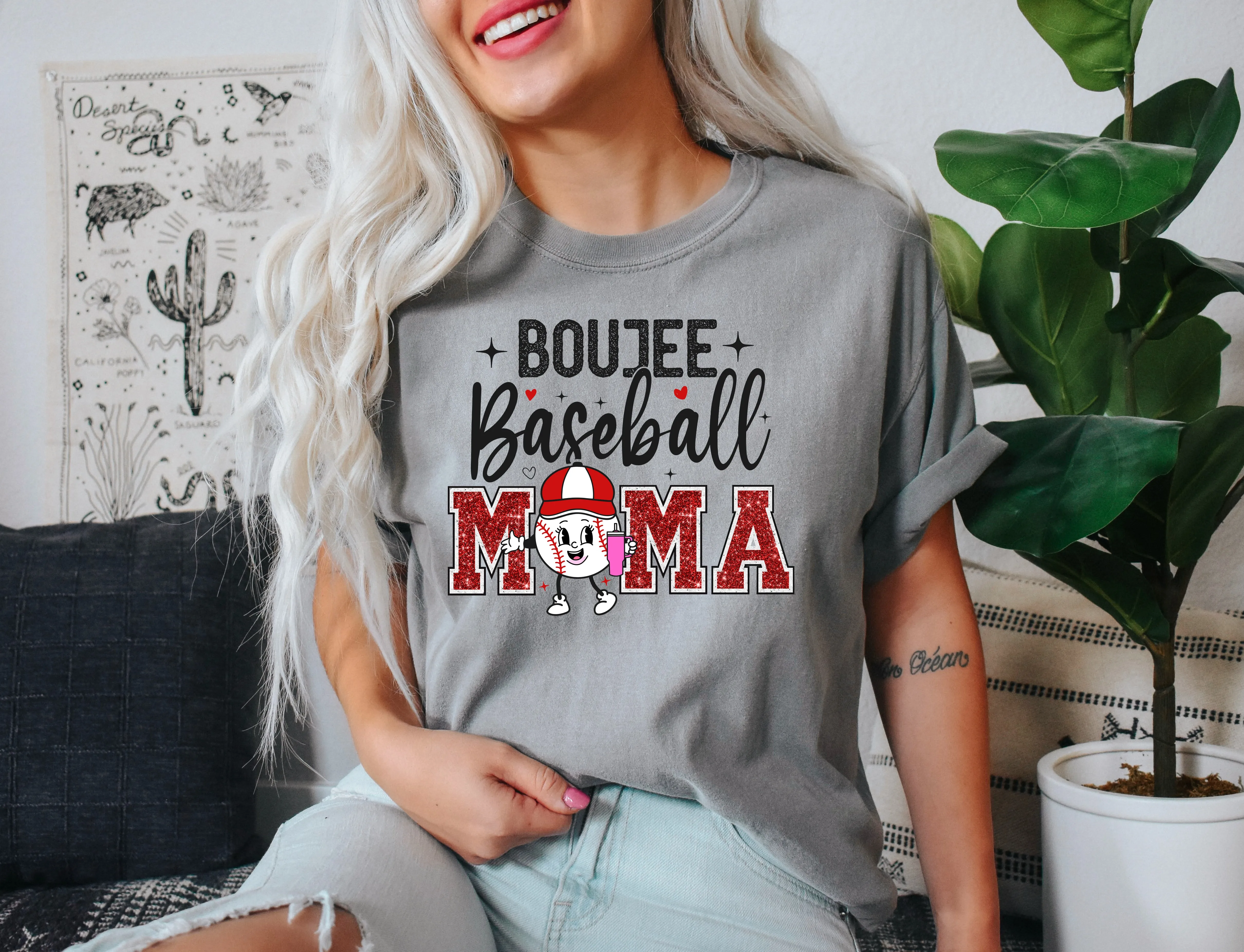 Boujee Baseball Mama - Comfort Colors Adult Tee