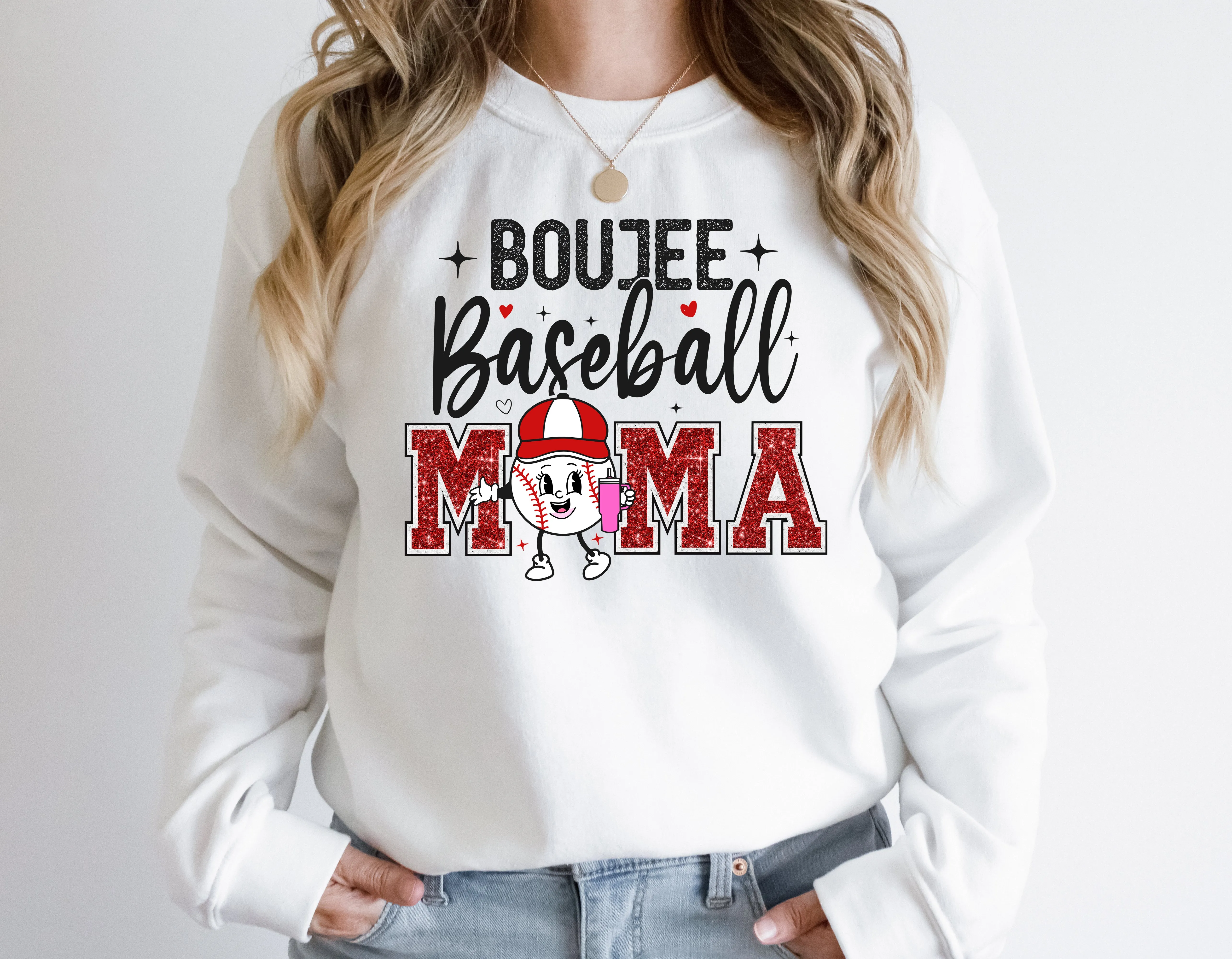 Boujee Baseball Mama - Unisex Fleece Pullover