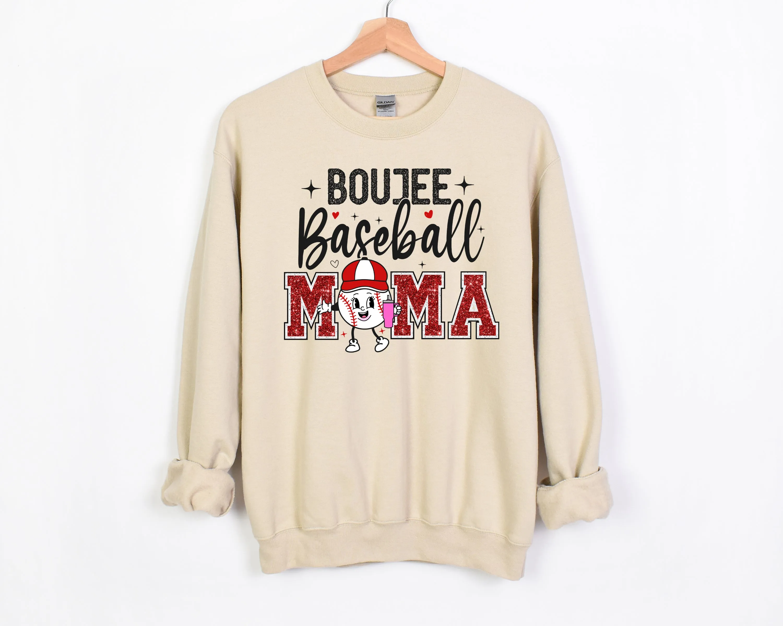 Boujee Baseball Mama - Unisex Fleece Pullover