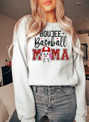Boujee Baseball Mama - Unisex Fleece Pullover
