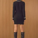 Bow Knit Mini Sweater Dress