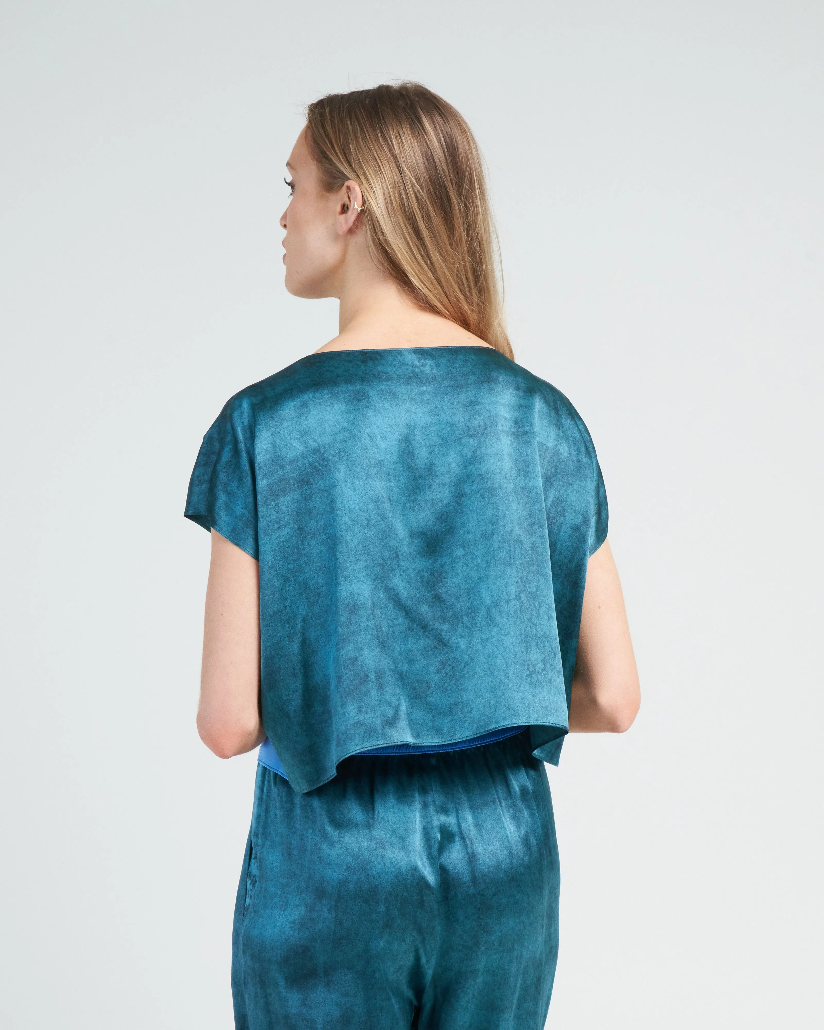 boxy crop tee - glacier