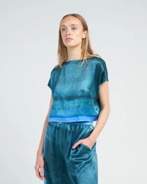 boxy crop tee - glacier