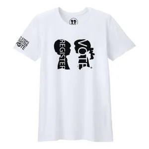 BOY MEETS GIRL® x Women's March x Voto Latino White Unisex Voting T-Shirt
