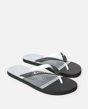 Breakers Bloom Open Toe Mens Thongs- Cool Grey