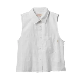 Brixton Women's Leon Boxy Sleeveless Woven White