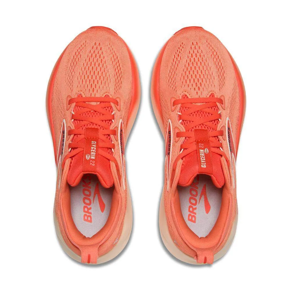 Brooks Glycerin 22 (Womens) - Desert Flower/Hot Coral/Milk