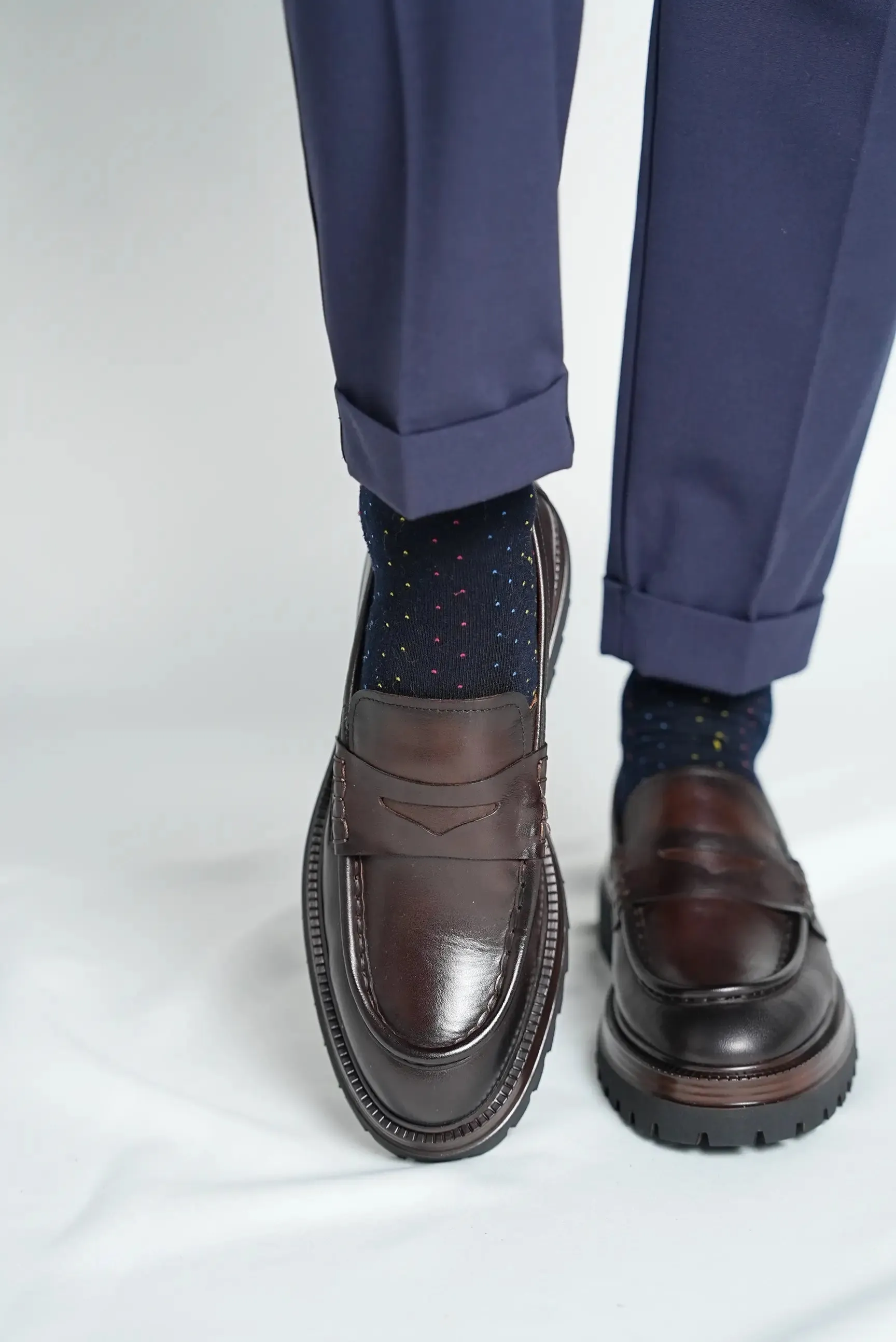 Brown Penny Chunky Loafer OS